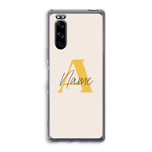 CaseCompany Amber Script: Sony Xperia 5 Transparant Hoesje