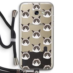 CaseCompany It's a Purrr Case: Samsung Galaxy A5 (2017) Transparant Hoesje met koord