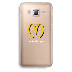 CaseCompany I'm lovin' you: Samsung Galaxy J3 (2016) Transparant Hoesje