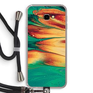 CaseCompany Green Inferno: Samsung Galaxy J4 Plus Transparant Hoesje met koord