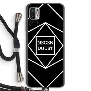CaseCompany Negenduust geometrisch: Xiaomi Redmi Note 10 5G Transparant Hoesje met koord