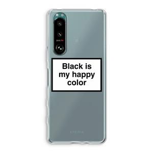 CaseCompany Black is my happy color: Sony Xperia 5 III Transparant Hoesje