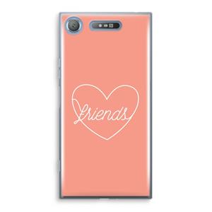 CaseCompany Friends heart: Sony Xperia XZ1 Transparant Hoesje