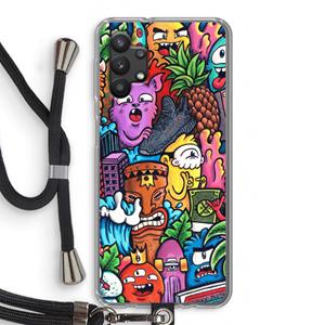 CaseCompany Vexx Mixtape: Samsung Galaxy A32 5G Transparant Hoesje met koord