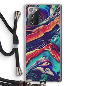 CaseCompany Chameleon Sun: Samsung Galaxy Note 20 / Note 20 5G Transparant Hoesje met koord