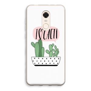 CaseCompany I love cacti: Xiaomi Redmi 5 Transparant Hoesje