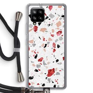 CaseCompany Terrazzo N°12: Samsung Galaxy A42 5G Transparant Hoesje met koord