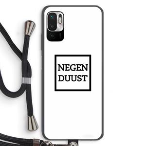 CaseCompany Negenduust vierkant: Xiaomi Redmi Note 10 5G Transparant Hoesje met koord