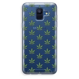 CaseCompany Weed: Samsung Galaxy A6 (2018) Transparant Hoesje