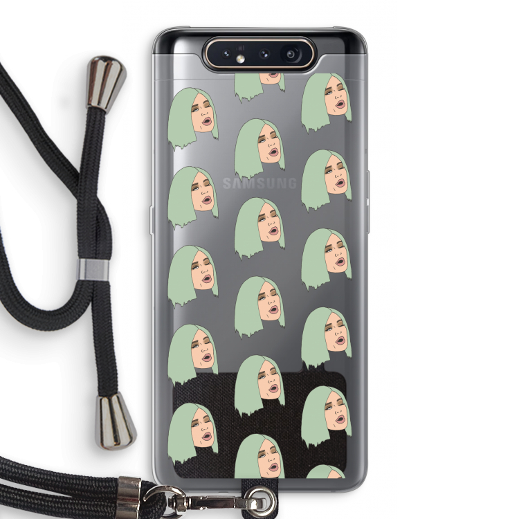 CaseCompany King Kylie: Samsung Galaxy A80 Transparant Hoesje met koord
