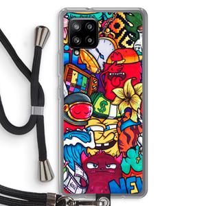 CaseCompany No Rules: Samsung Galaxy A42 5G Transparant Hoesje met koord