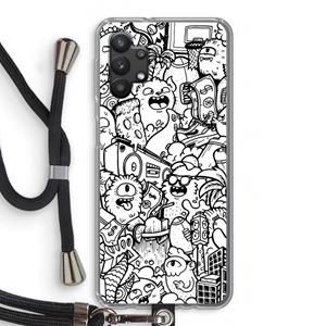CaseCompany Vexx City #2: Samsung Galaxy A32 5G Transparant Hoesje met koord