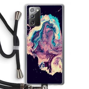 CaseCompany Cosmic Silence: Samsung Galaxy Note 20 / Note 20 5G Transparant Hoesje met koord