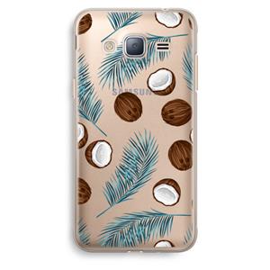 CaseCompany Kokosnoot roze: Samsung Galaxy J3 (2016) Transparant Hoesje