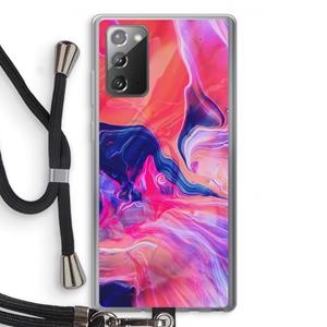 CaseCompany Earth And Ocean: Samsung Galaxy Note 20 / Note 20 5G Transparant Hoesje met koord