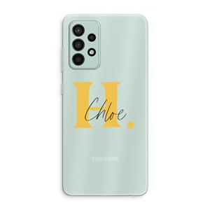 CaseCompany Amber Script: Samsung Galaxy A52s 5G Transparant Hoesje