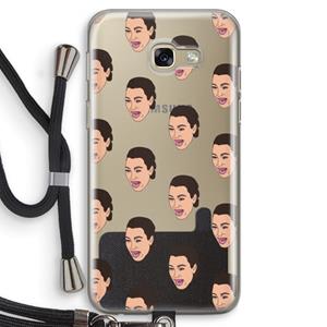 CaseCompany Ugly Cry Call: Samsung Galaxy A5 (2017) Transparant Hoesje met koord