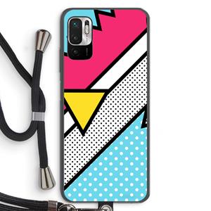 CaseCompany Pop Art #3: Xiaomi Redmi Note 10 5G Transparant Hoesje met koord