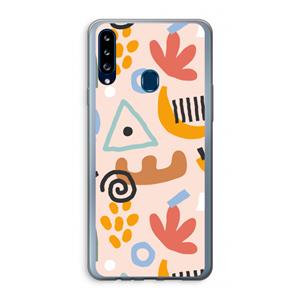 CaseCompany Abstract: Samsung Galaxy A20s Transparant Hoesje