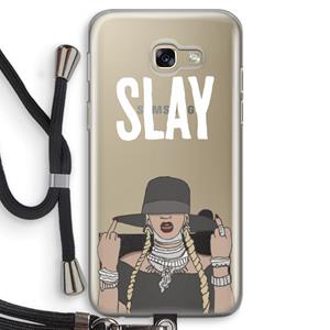 CaseCompany Slay All Day: Samsung Galaxy A5 (2017) Transparant Hoesje met koord