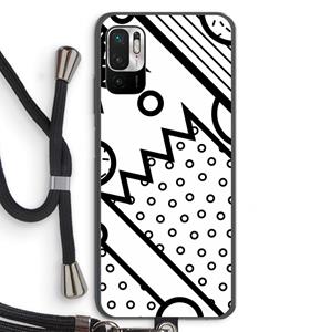 CaseCompany Pop Art #4: Xiaomi Redmi Note 10 5G Transparant Hoesje met koord