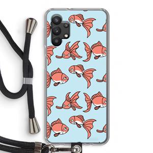 CaseCompany Blub: Samsung Galaxy A32 5G Transparant Hoesje met koord