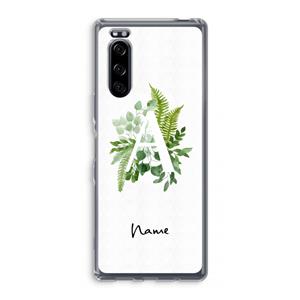 CaseCompany Green Brush: Sony Xperia 5 Transparant Hoesje