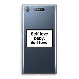 CaseCompany Self love: Sony Xperia XZ1 Transparant Hoesje