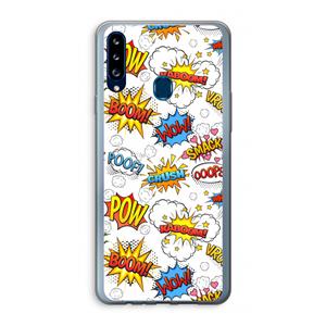 CaseCompany Pow Smack: Samsung Galaxy A20s Transparant Hoesje