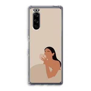 CaseCompany Fresh coffee: Sony Xperia 5 Transparant Hoesje