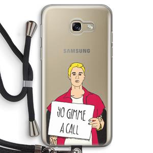 CaseCompany Gimme a call: Samsung Galaxy A5 (2017) Transparant Hoesje met koord