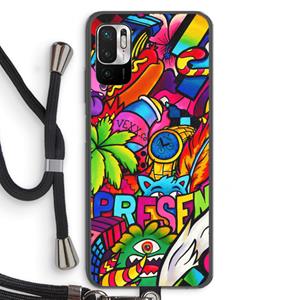 CaseCompany Represent: Xiaomi Redmi Note 10 5G Transparant Hoesje met koord