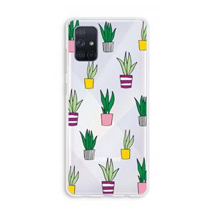 CaseCompany Sanseveria: Galaxy A71 Transparant Hoesje