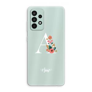 CaseCompany Pink Bouquet: Samsung Galaxy A52s 5G Transparant Hoesje