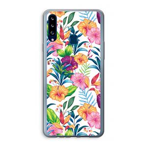 CaseCompany Tropisch 2: Samsung Galaxy A20s Transparant Hoesje