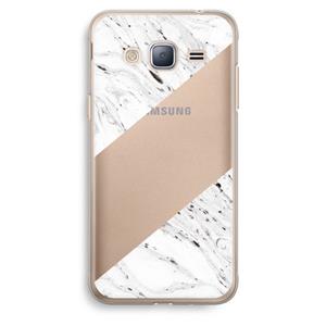 CaseCompany Biggest stripe: Samsung Galaxy J3 (2016) Transparant Hoesje