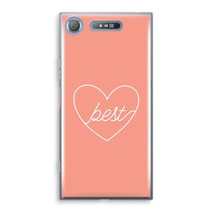 CaseCompany Best heart: Sony Xperia XZ1 Transparant Hoesje