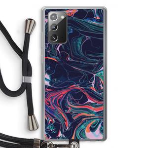 CaseCompany Light Years Beyond: Samsung Galaxy Note 20 / Note 20 5G Transparant Hoesje met koord