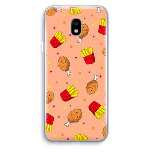 CaseCompany Chicken 'n Fries: Samsung Galaxy J3 (2017) Transparant Hoesje