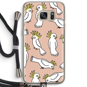CaseCompany Papegaai: Samsung Galaxy S7 Transparant Hoesje met koord