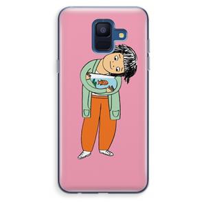 CaseCompany Visknuffel: Samsung Galaxy A6 (2018) Transparant Hoesje