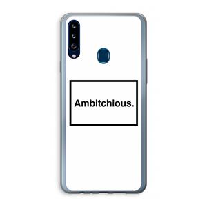 CaseCompany Ambitchious: Samsung Galaxy A20s Transparant Hoesje