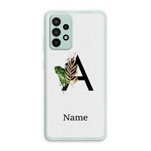 CaseCompany Charcoal Flora: Samsung Galaxy A52s 5G Transparant Hoesje