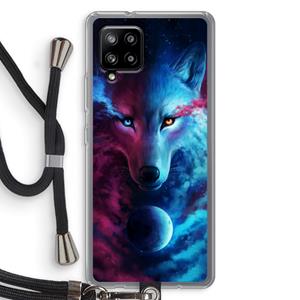 CaseCompany Where Light And Dark Meet: Samsung Galaxy A42 5G Transparant Hoesje met koord