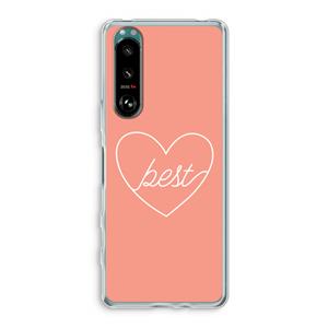 CaseCompany Best heart: Sony Xperia 5 III Transparant Hoesje