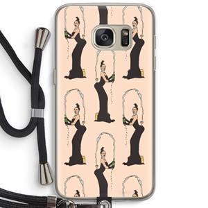 CaseCompany Pop Some Kim: Samsung Galaxy S7 Transparant Hoesje met koord