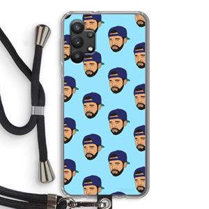 CaseCompany Drake Away: Samsung Galaxy A32 5G Transparant Hoesje met koord