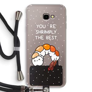 CaseCompany You're Shrimply The Best: Samsung Galaxy J4 Plus Transparant Hoesje met koord