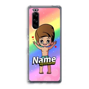 CaseCompany Chibi Maker man: Sony Xperia 5 Transparant Hoesje