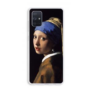 CaseCompany The Pearl Earring: Galaxy A71 Transparant Hoesje